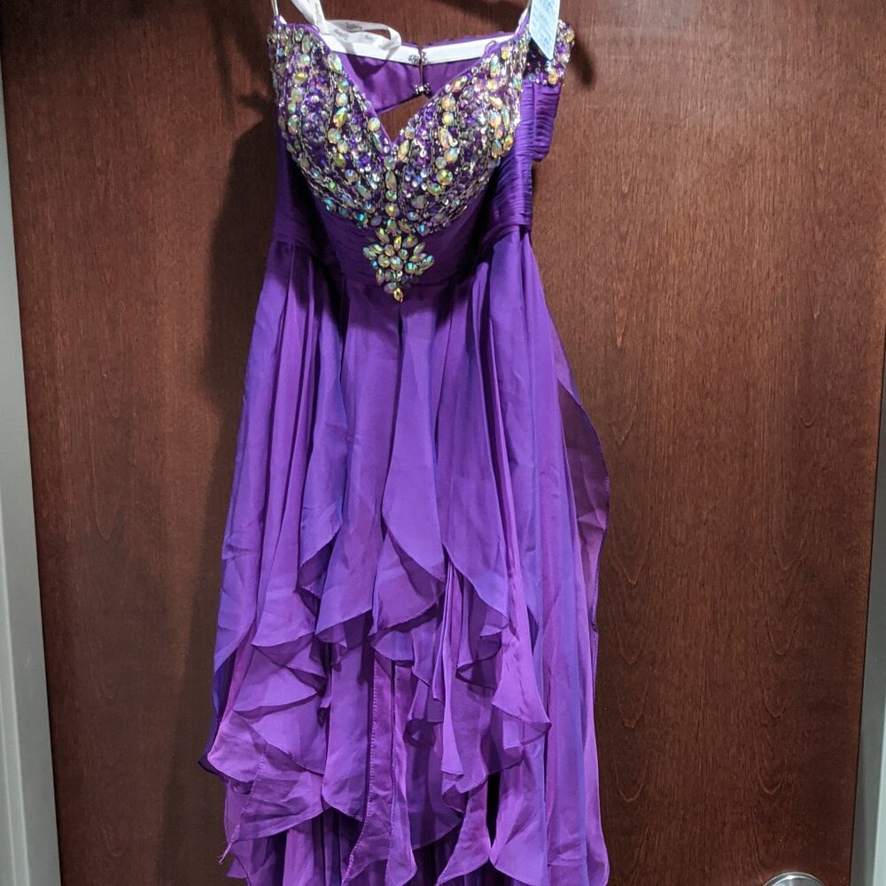Tiffany Prom Dress 16051 Size 6 Purple Prom Dress